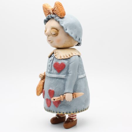 OOAK Handmade Whimsical Art Doll – Folk Style Clay Character