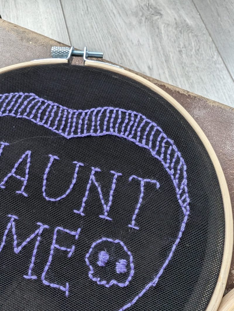 Halloween Candy Heart Embroidery Wall Art Set | Spooky Home Decor | Handcrafted