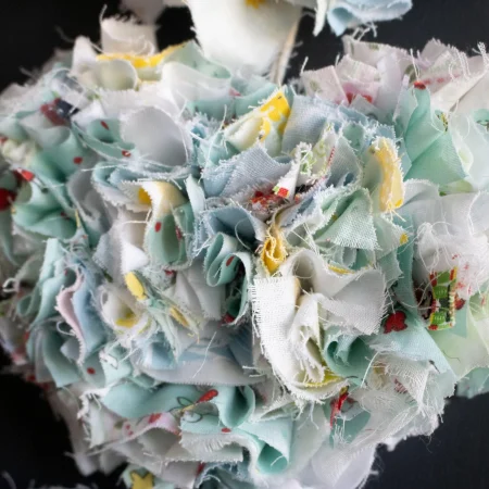 Hanging Rag Rug Heart Wreath | Handmade Wall Art | Rustic Home | Nursery Decor