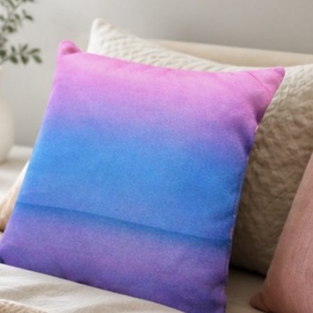 Pink seascape decorative cushion