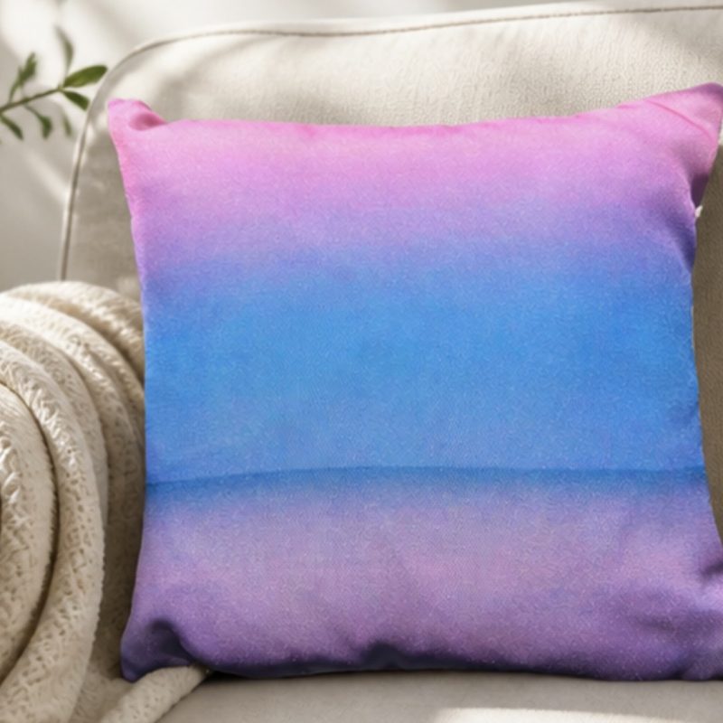 Pink seascape decorative cushion