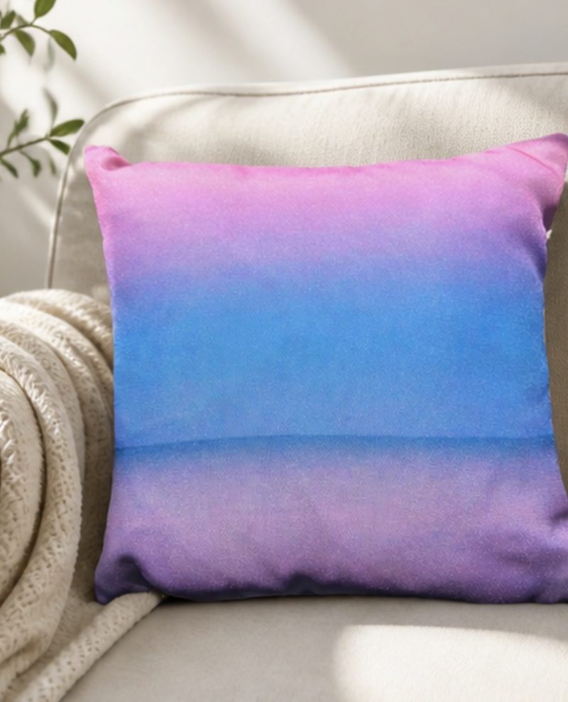 Pink seascape decorative cushion