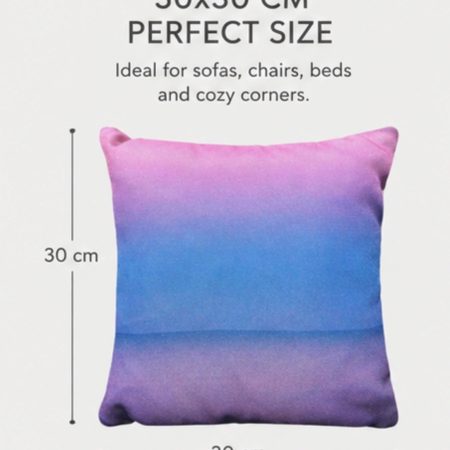 Pink seascape decorative cushion