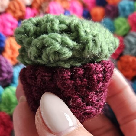 Crochet mini succulent