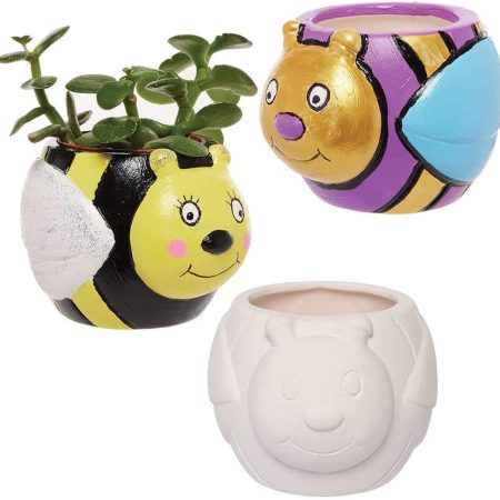 Ceramic painting – Bumble bee flower pot