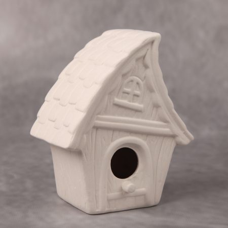 Ceramic painting – Whimsical bird house