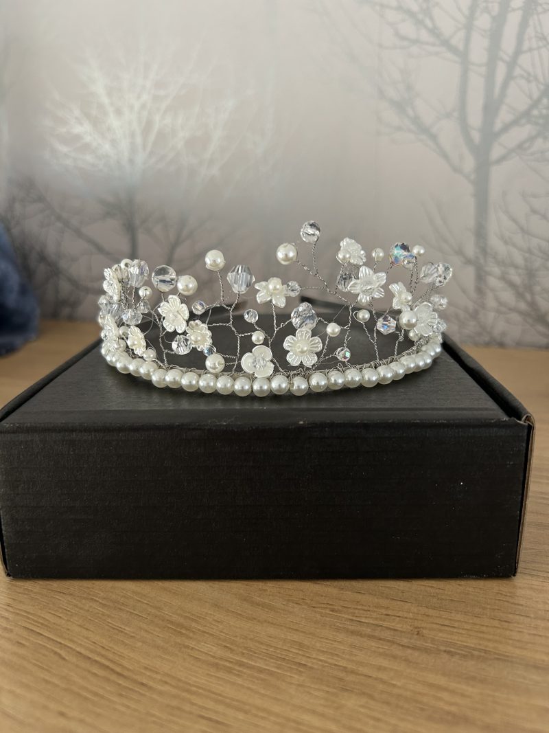 Handmade pearl effect tiara
