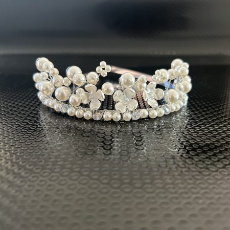 Pearl effect handmade tiara