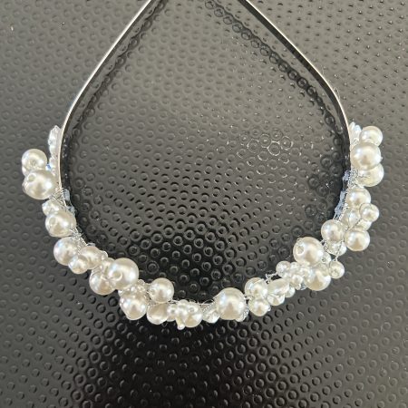 Pearl effect handmade tiara
