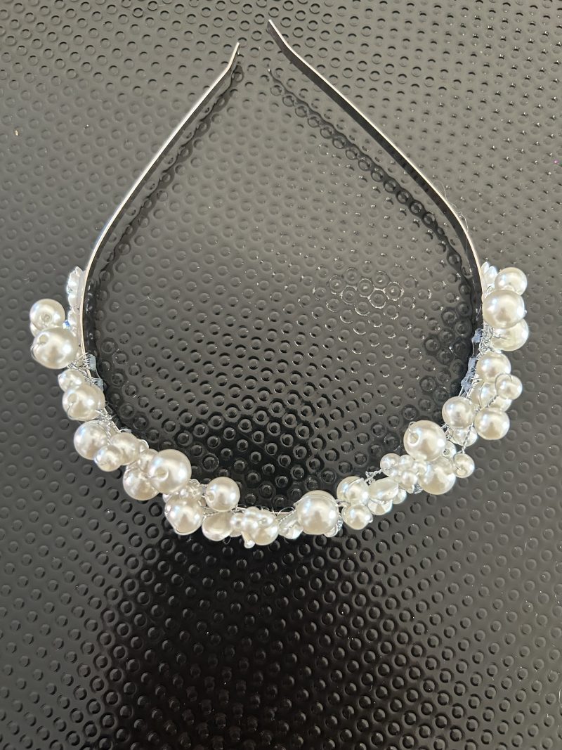 Pearl effect handmade tiara