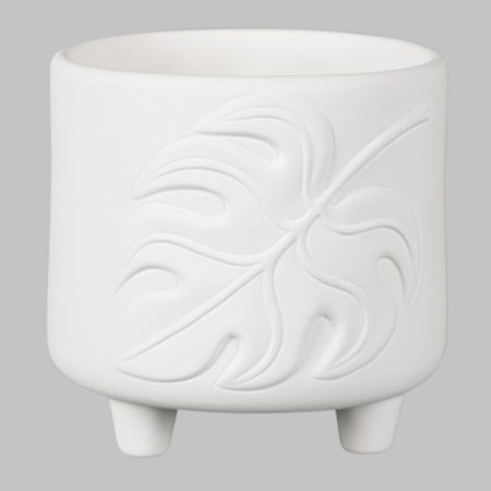 Ceramic painting – Monstera plant pot holder