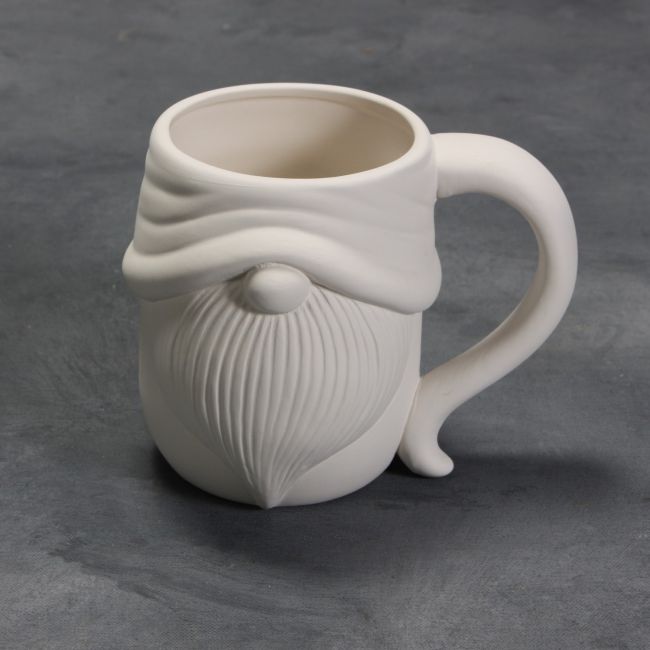 Ceramic painting – Christmas santa gnome / gonk mug