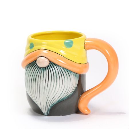 Ceramic painting – Christmas santa gnome / gonk mug