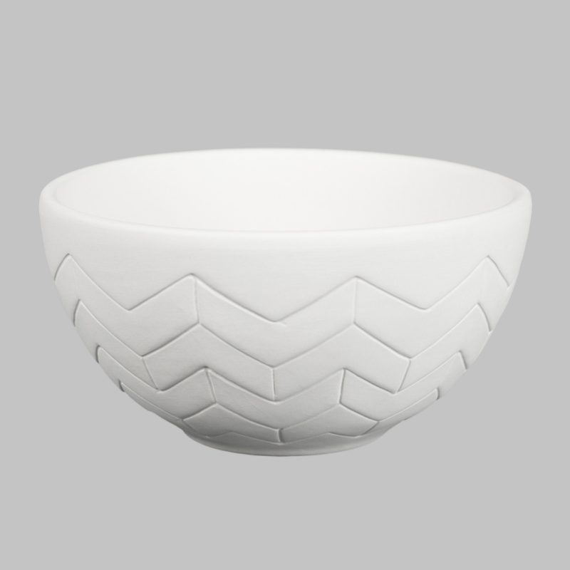Ceramic painting – Chevron bowl