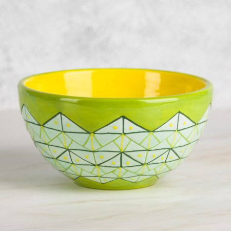 Ceramic painting – Chevron bowl
