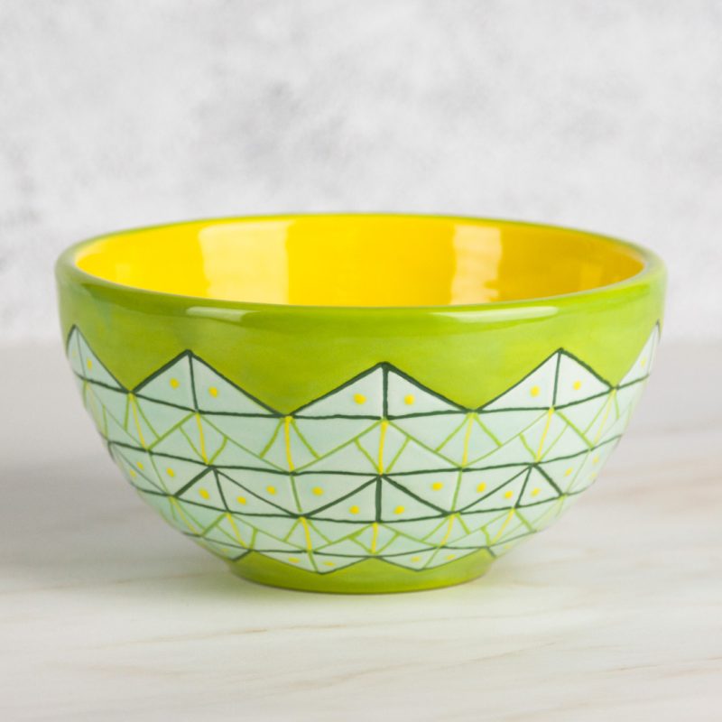Ceramic painting – Chevron bowl
