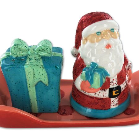 Ceramic painting – Santa salt & pepper pots