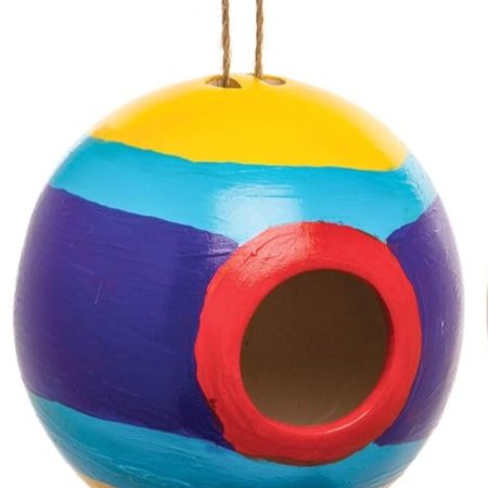 Ceramic painting – Round bird house