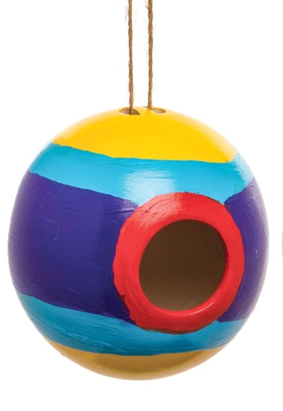 Ceramic painting – Round bird house