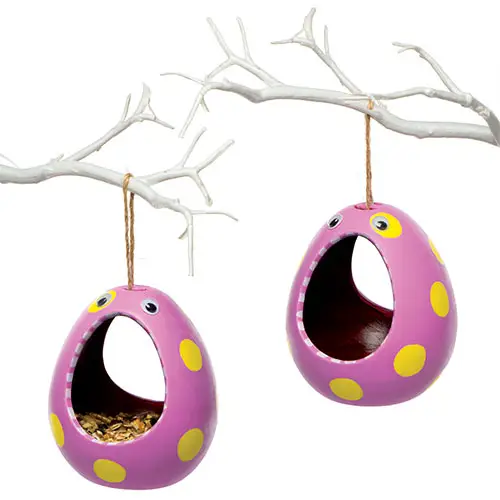 Ceramic painting – Oval bird feeder