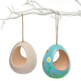 Ceramic painting – Oval bird feeder
