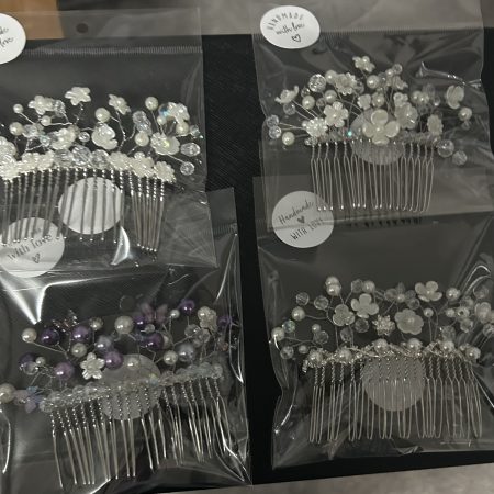 Beautiful beaded handmade hair combs