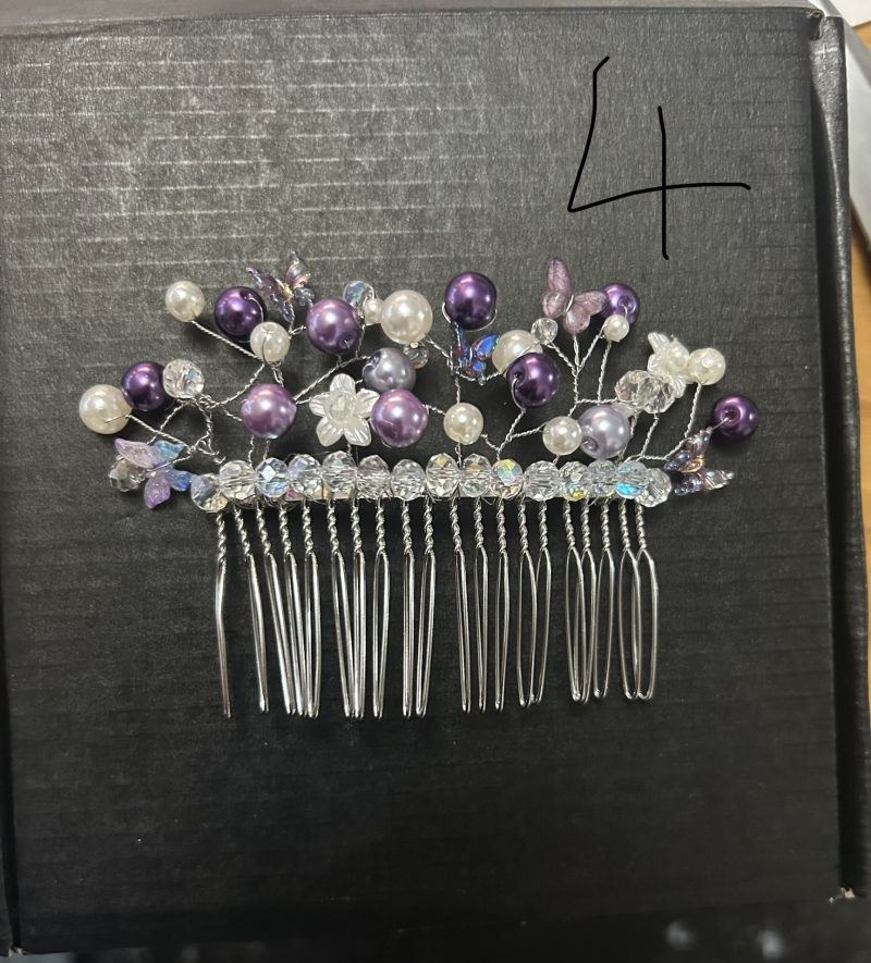 Beautiful beaded handmade hair combs