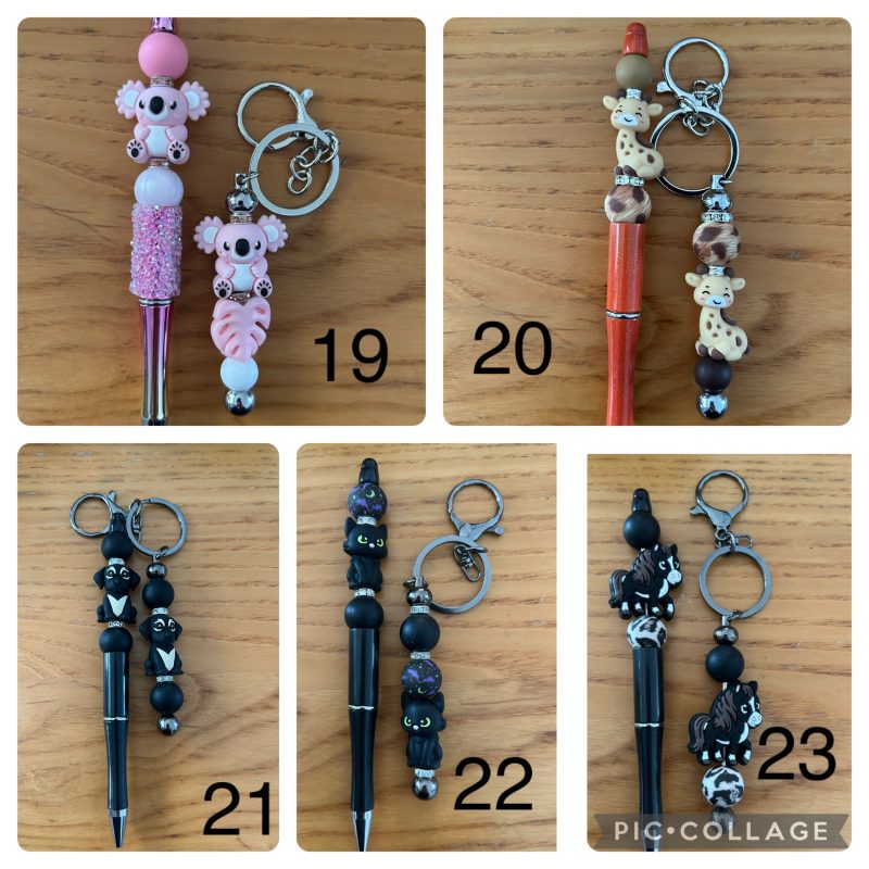 Handmade pen & keychain set