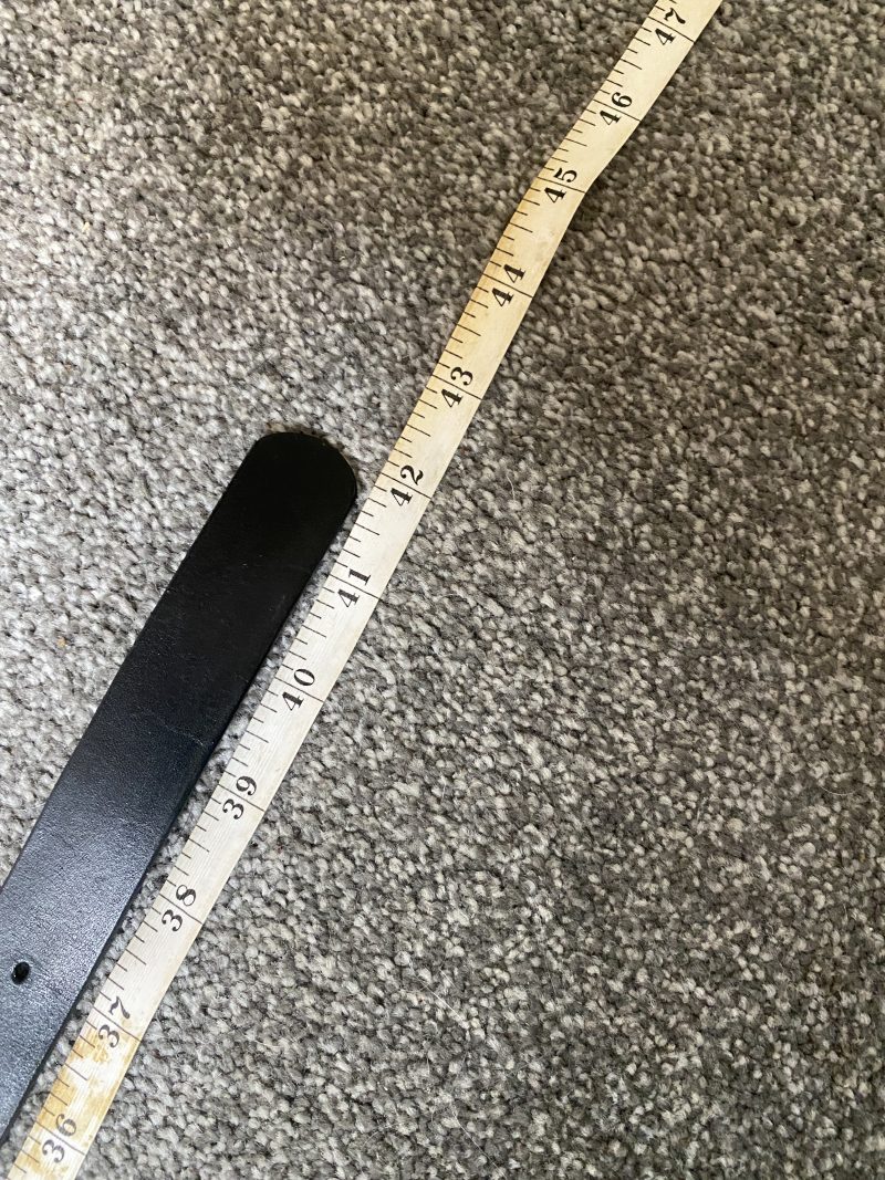 Black belt Italian leather unisex 41.5 inch