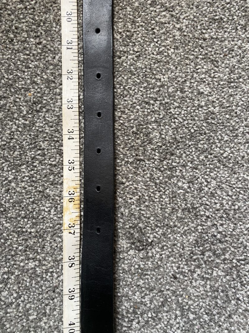 Black belt Italian leather unisex 41.5 inch