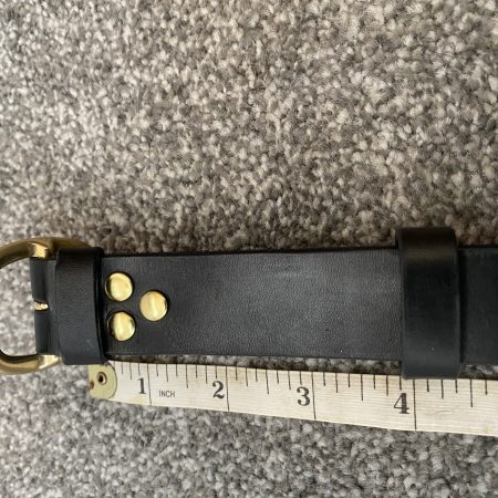 Black belt Italian leather unisex 41.5 inch