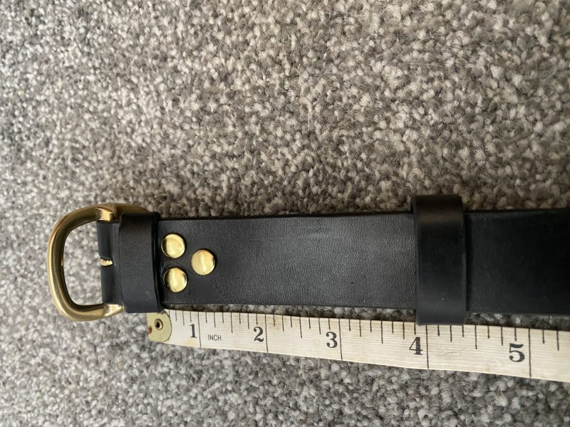 Black belt Italian leather unisex 41.5 inch