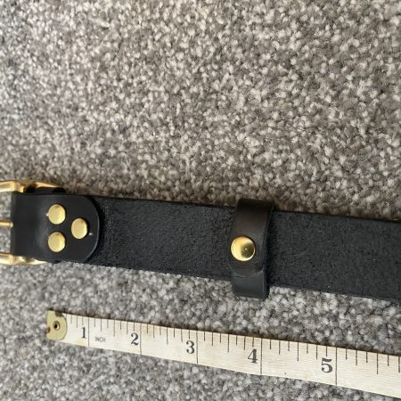 Black belt Italian leather unisex 41.5 inch