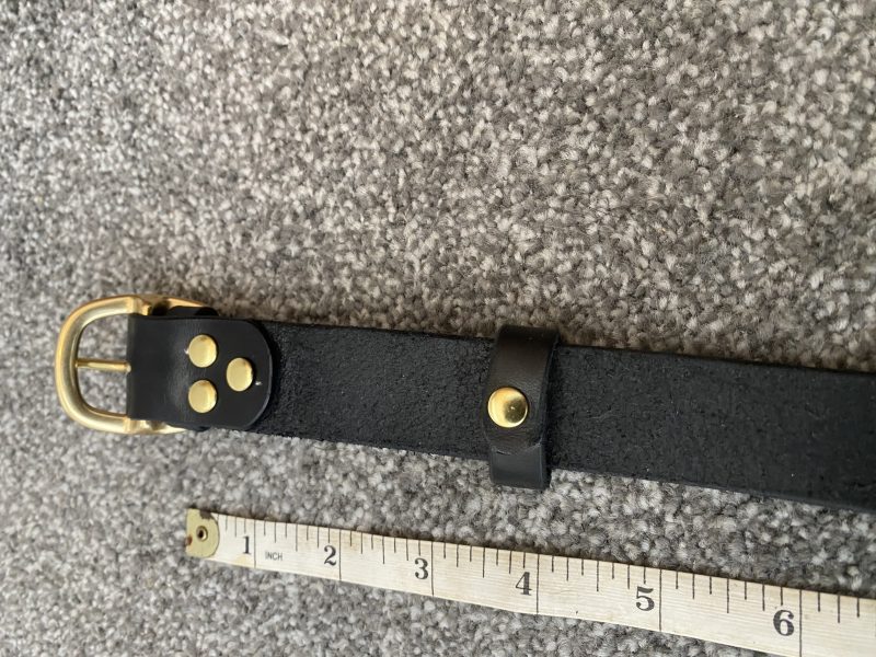 Black belt Italian leather unisex 41.5 inch