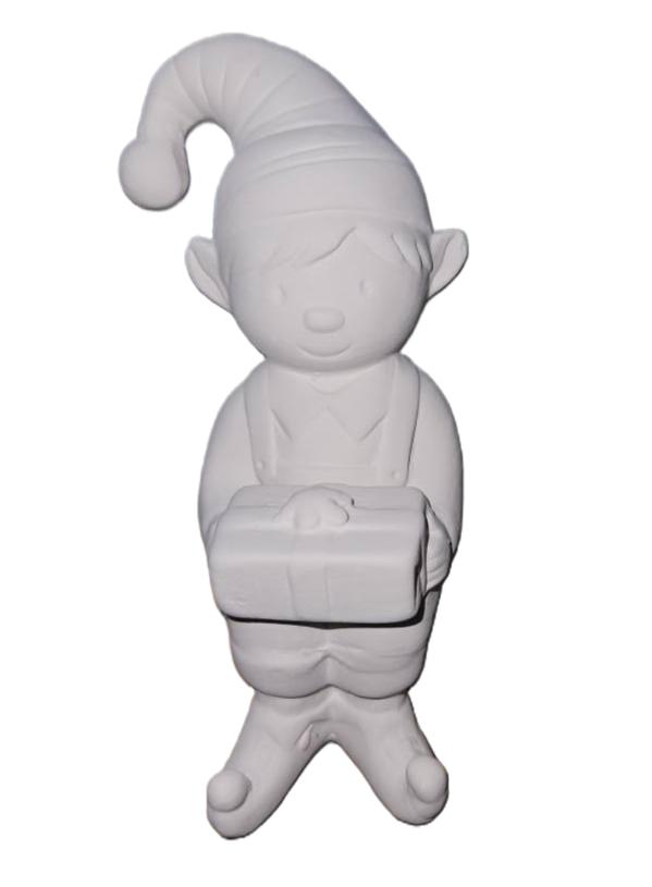 Ceramic painting – Christmas sitting shelf elf