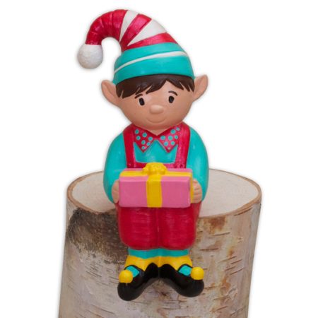 Ceramic painting – Christmas sitting shelf elf