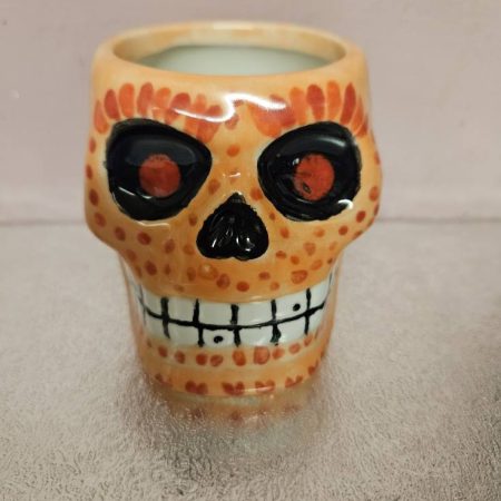 Ceramic painting – Skull pot