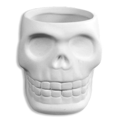 Ceramic painting – Skull pot