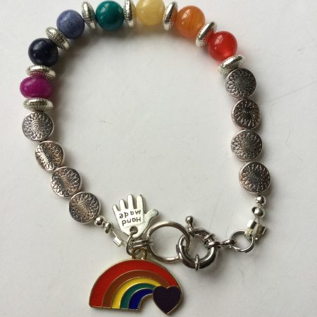 Rainbow Gay Pride Chakra Charm Bracelet