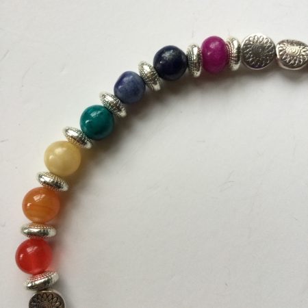 Rainbow Gay Pride Chakra Charm Bracelet