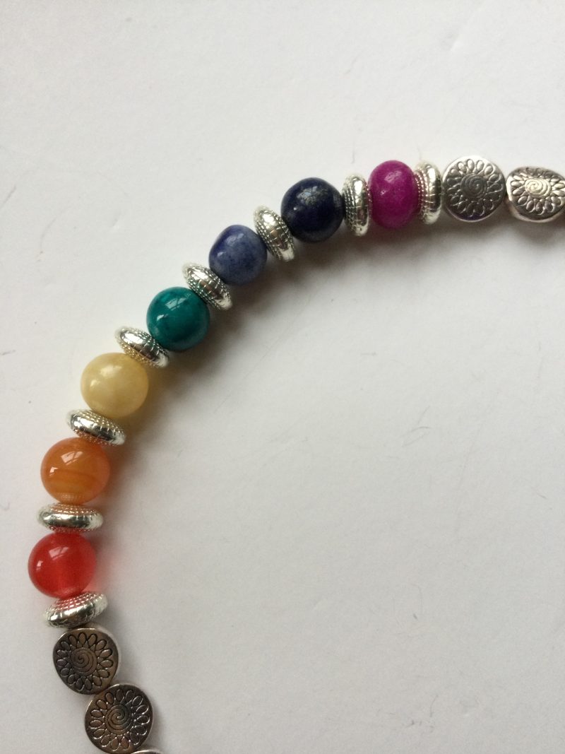 Rainbow Gay Pride Chakra Charm Bracelet