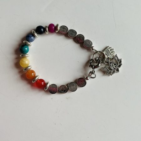 Rainbow Gay Pride Chakra Charm Bracelet