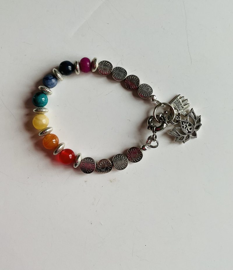 Rainbow Gay Pride Chakra Charm Bracelet