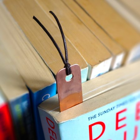 Personalized Hammered Copper Bookmark – Upcycled & Unique