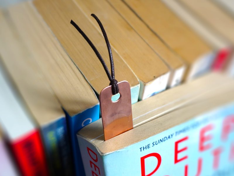 Personalized Hammered Copper Bookmark – Upcycled & Unique