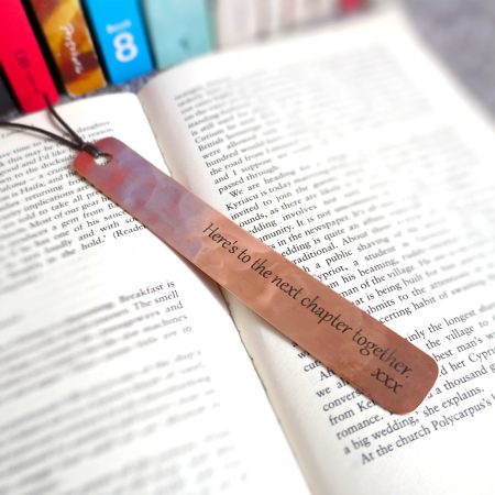Personalized Hammered Copper Bookmark – Upcycled & Unique