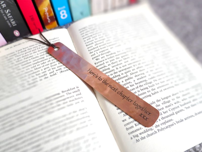 Personalized Hammered Copper Bookmark – Upcycled & Unique