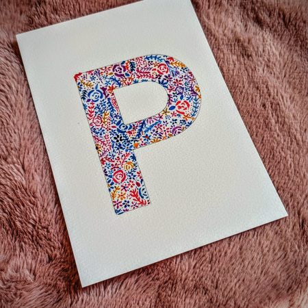 Floral Watercolour Painting Initials – WITH FRAME