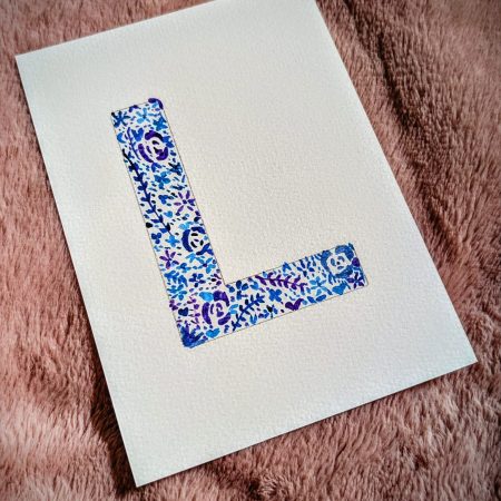 Floral Watercolour Painting Initials – WITH FRAME