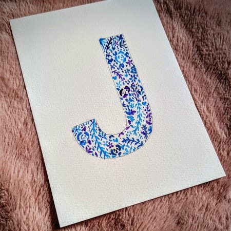 Floral Watercolour Painting Initials – WITH FRAME